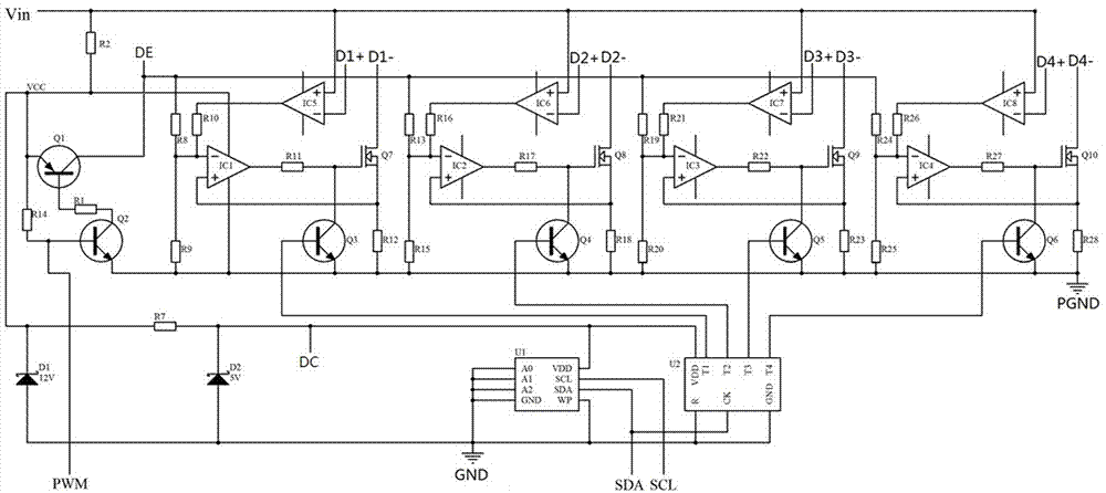 LED multi-group constant current drive circuit