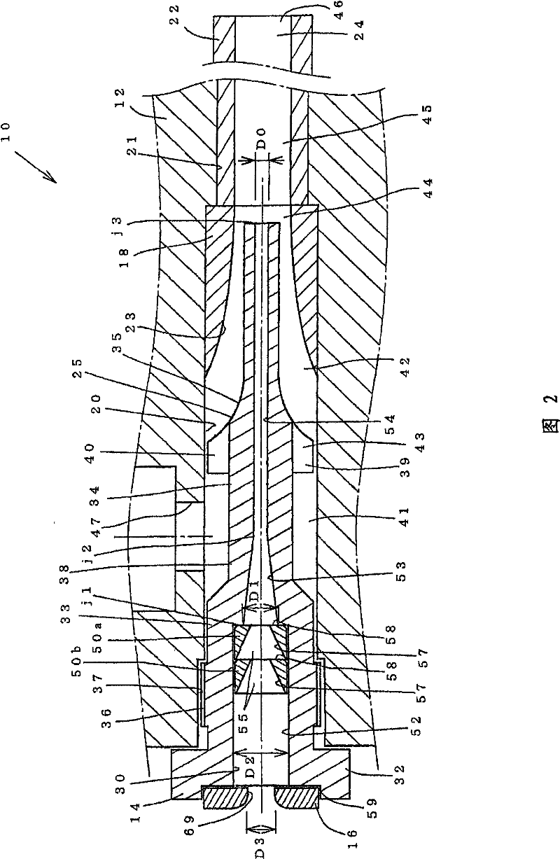 Pick-blowing nozzle for fluid jet loom