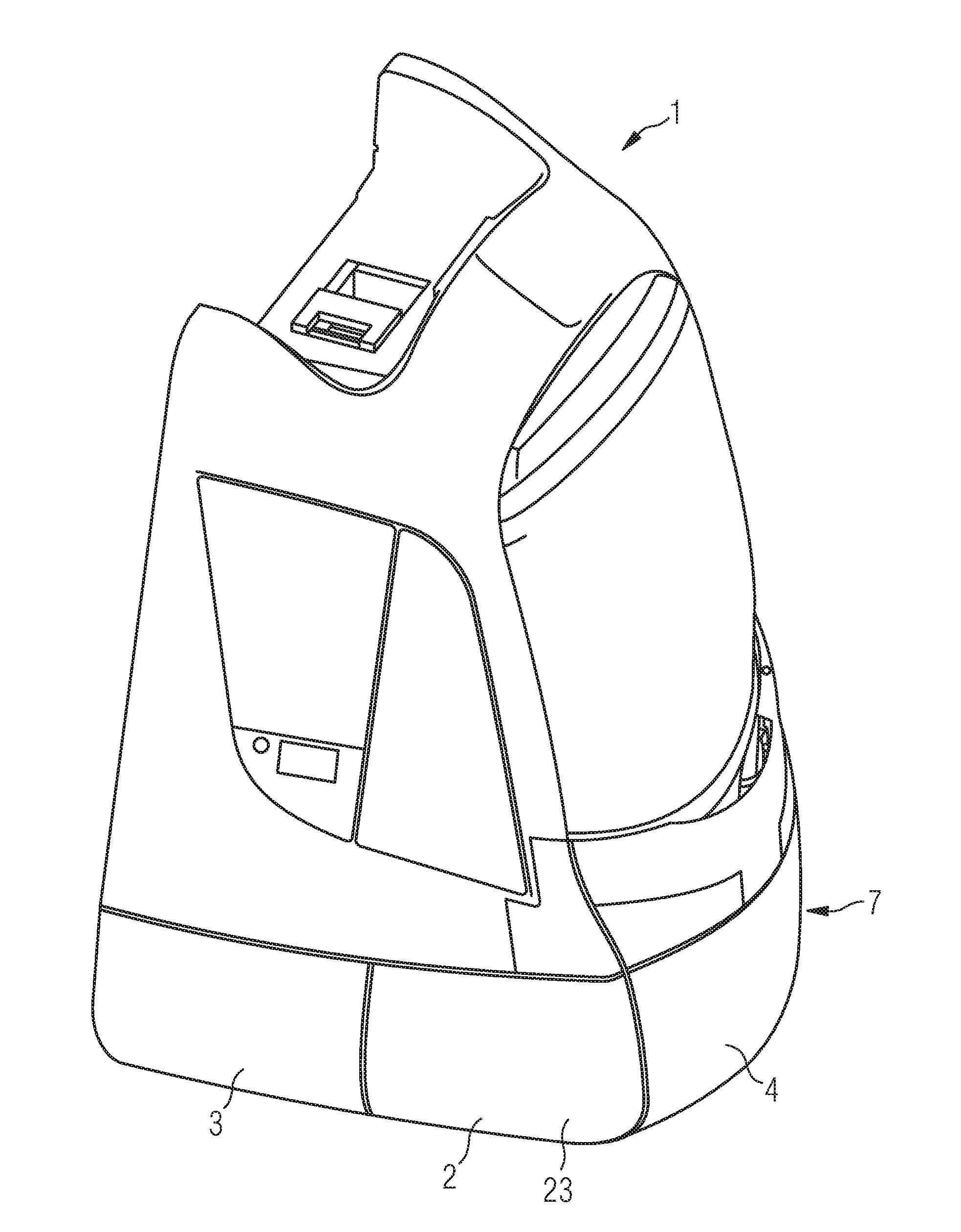 Crash-resistant front apron for a rail vehicle