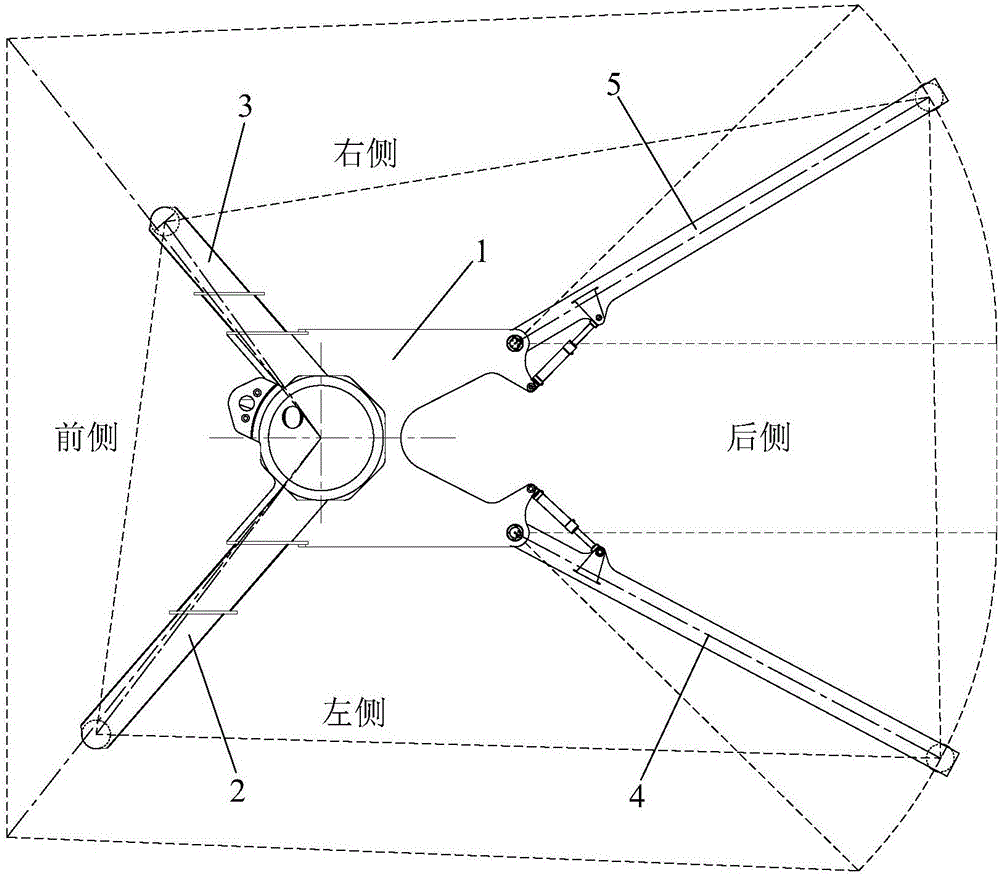 Boom system control method, boom control system and boom device