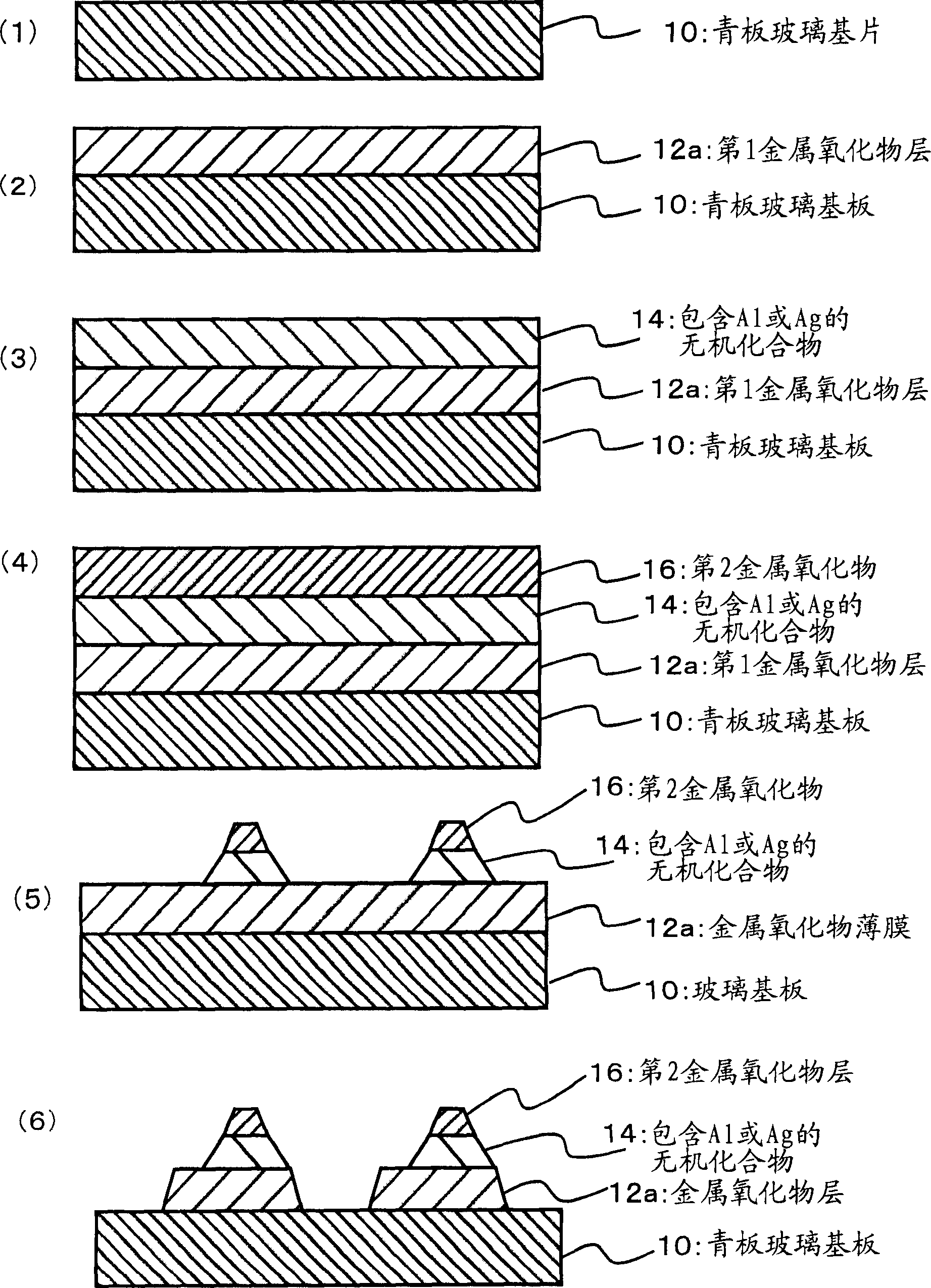 Method for manufacturing semi-transparent semi-reflective electrode substrate, reflective element substrate, method for manufacturing same, etching composition used for the method for manufacturing th