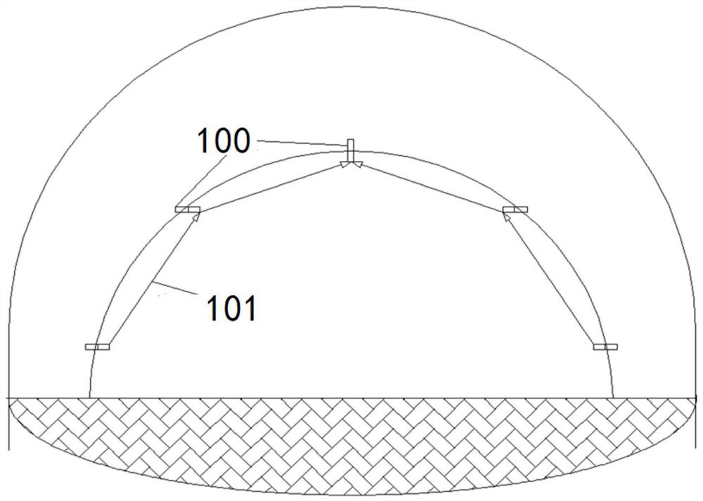 Tunnel vertical settlement and arch wall compressive stress monitor and cloud monitoring and early warning system