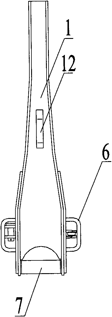 Turnover type upright column assembly, trailer and transportation method of long columnar goods