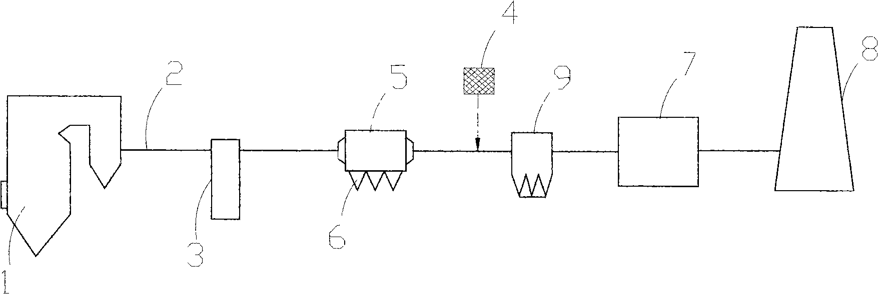 Agent for absorbing fire coal flue gas mercury pollutant and preparation and use thereof