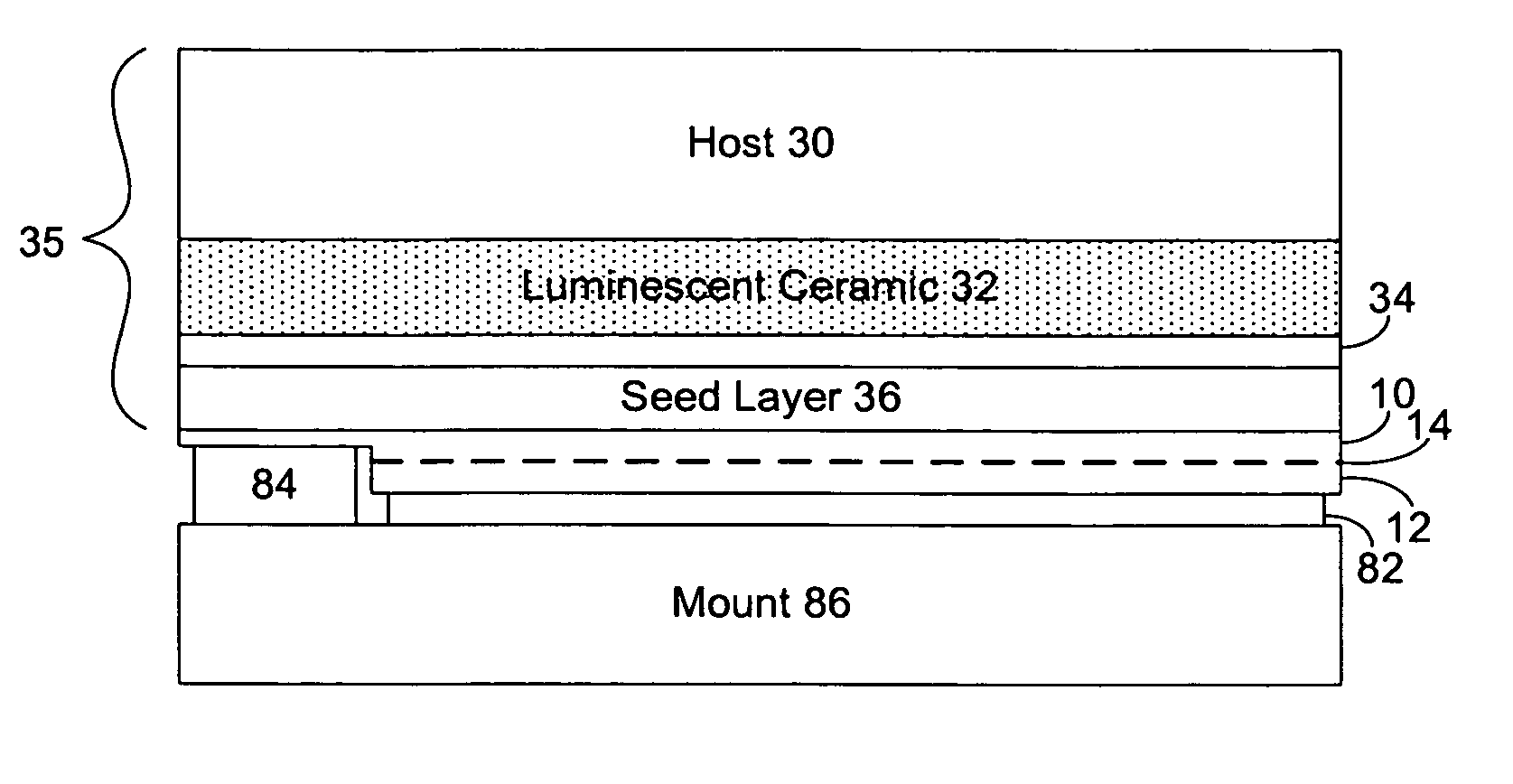Luminescent ceramic element for a light emitting device
