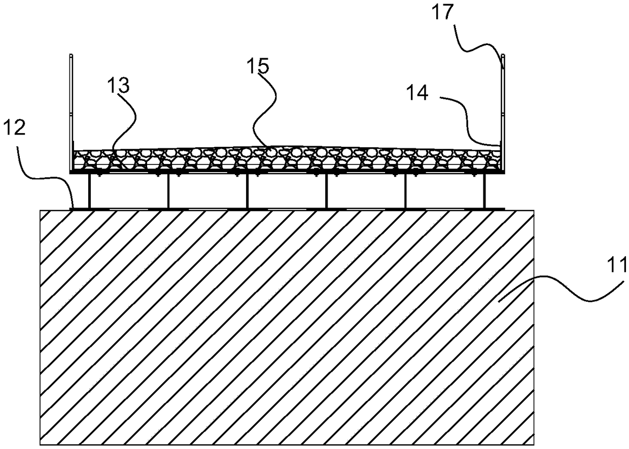 Simple composite temporary steel bridge deck system and construction method