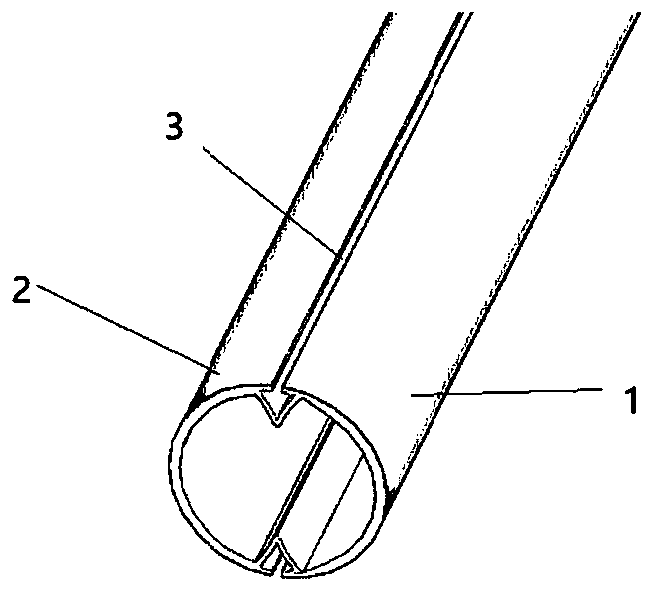 Bidirectional linear energy gathering cover tensioning blasting pipe device for coal mine and connecting method