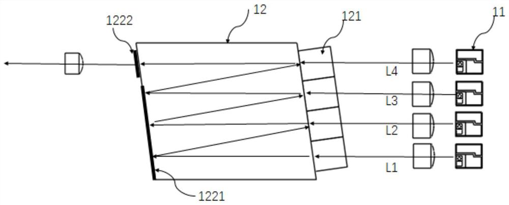 Optical module with external optical receiving device