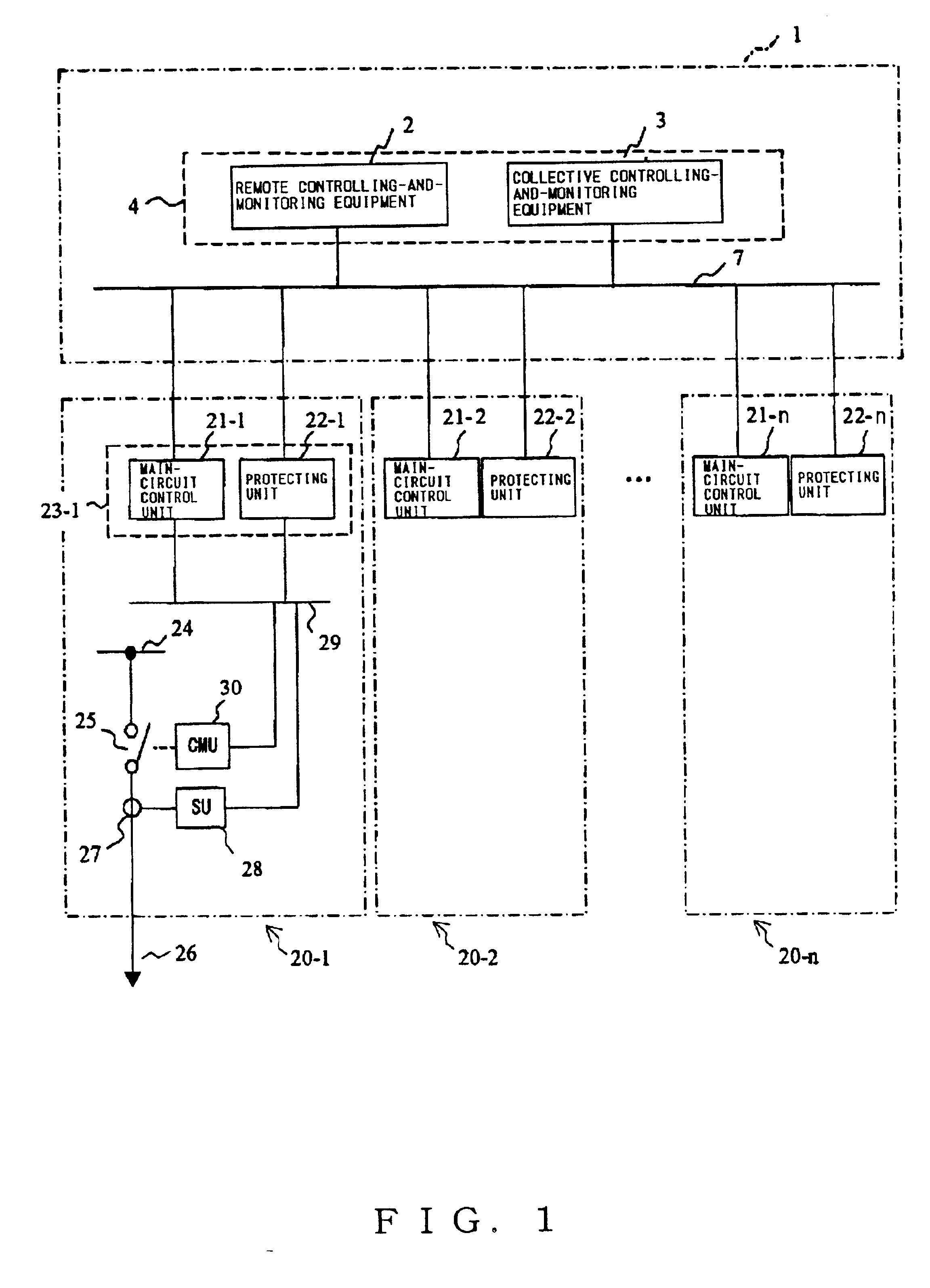System for protecting and controlling substation main circuit components