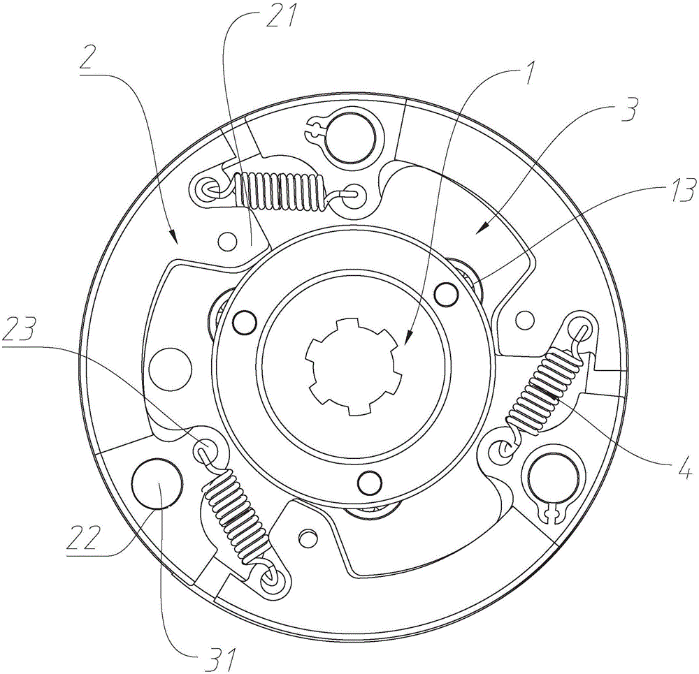 Rapid-clutching centrifugal type clutch