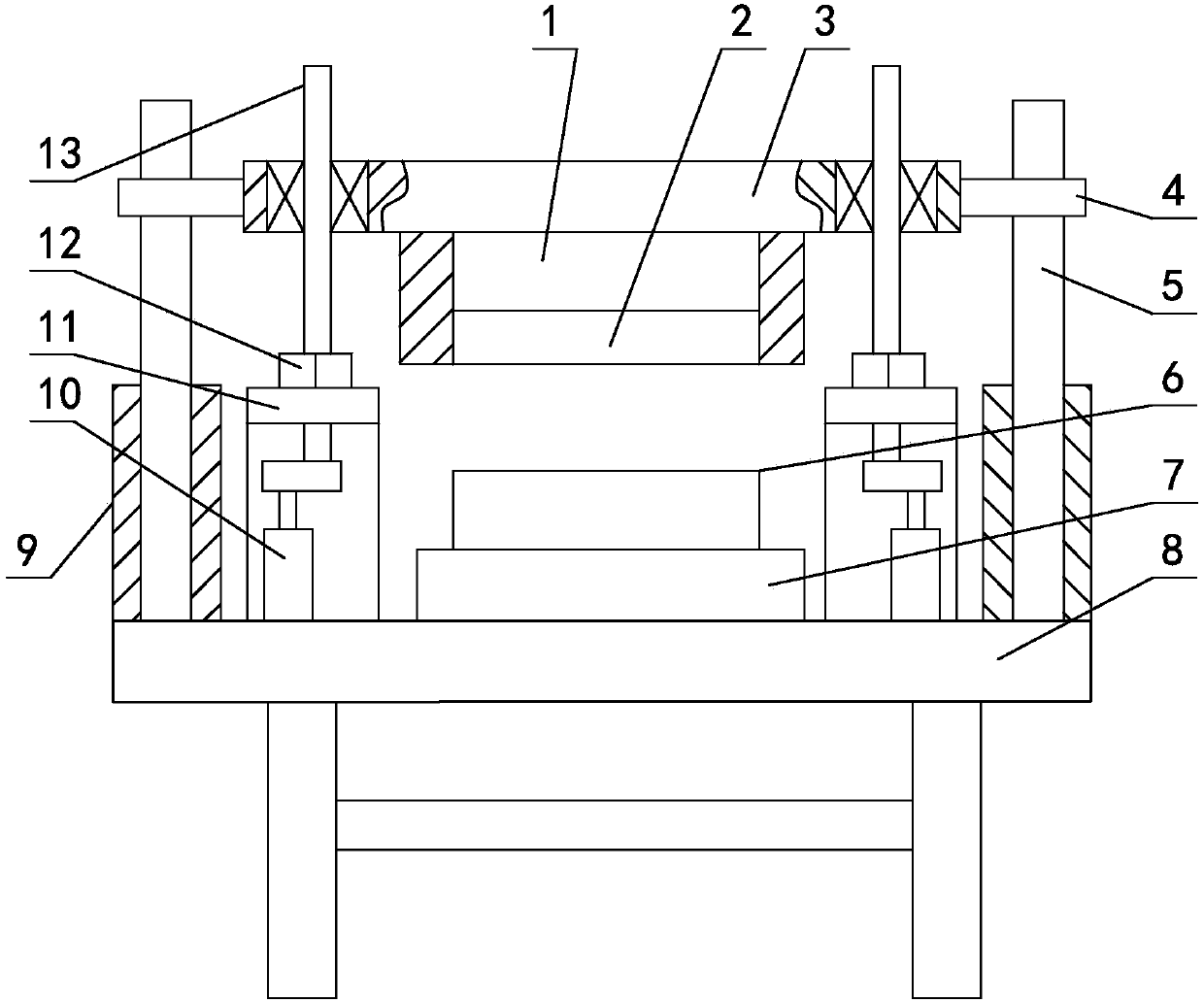 Rapid mold opening electric type injection mold of plastic gear