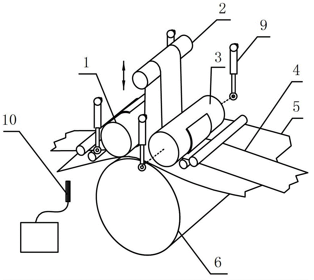 Device for carrying out hot stamping for multiple times on one impression roller