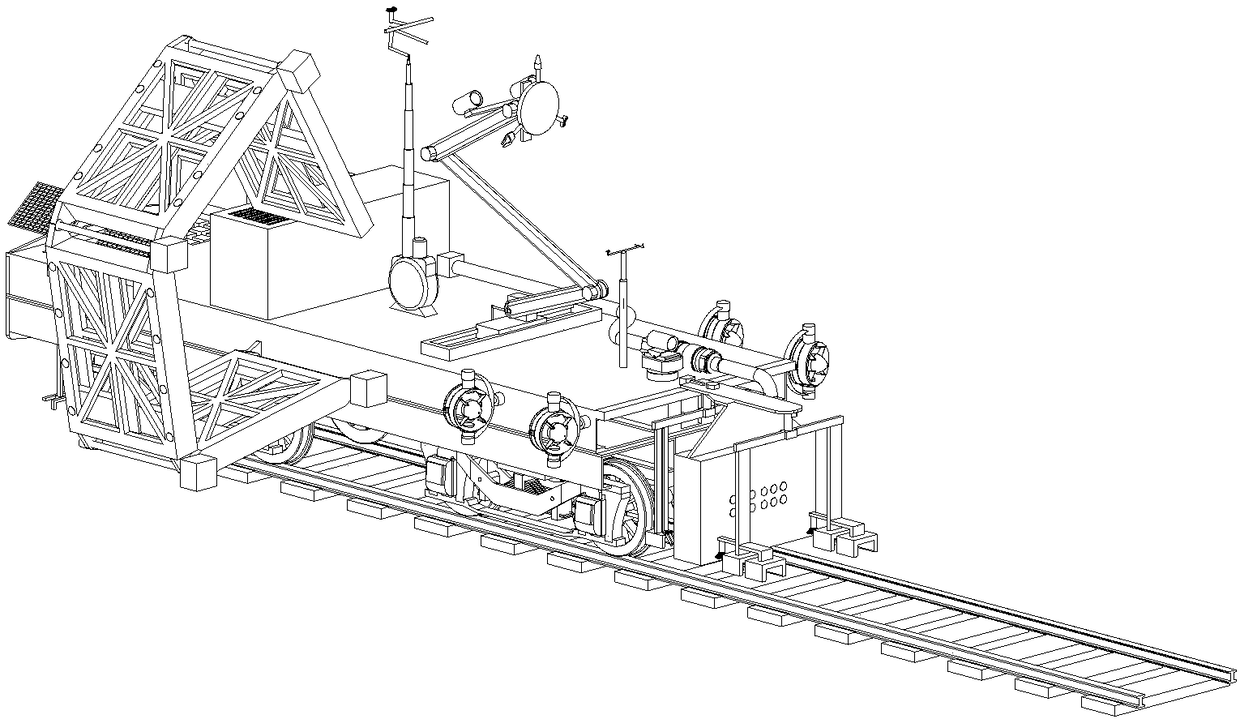 Multi-functional railway track and power supply cable cleaning robot and working method thereof