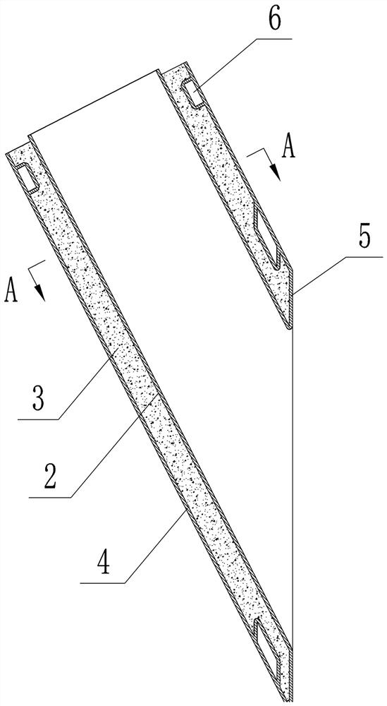 Square channel cooling type scrap steel burdening port and manufacturing method thereof