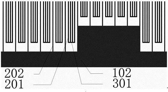 A grid line electrode structure on the back surface of a monocrystalline silicon solar cell and a monocrystalline silicon solar cell