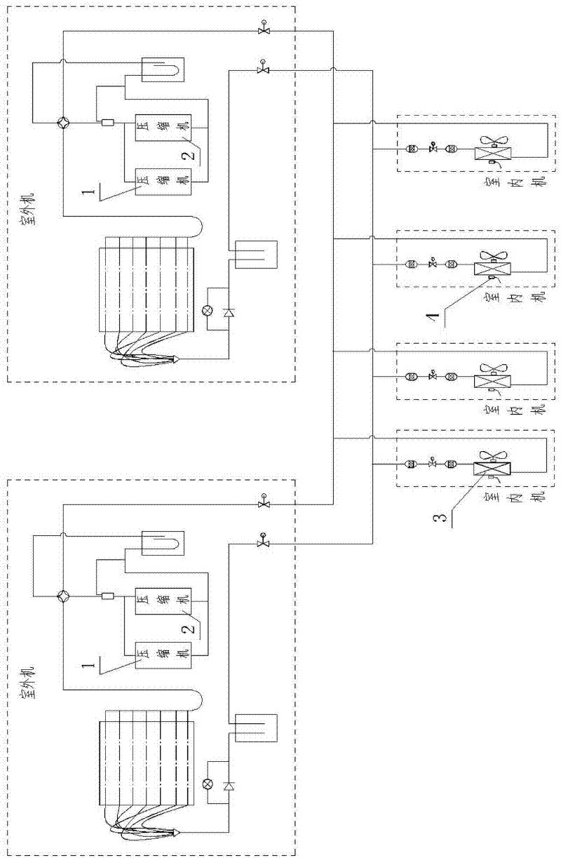 Protection method for preventing superheat during heating of multi-connection air conditioning unit