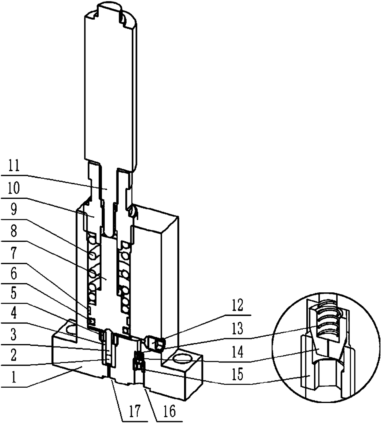 A novel ultra-high pressure pressure sensor and pressure detection method