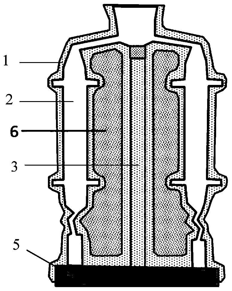 Ceramic mold shell for casting single crystal blades and manufacturing method thereof