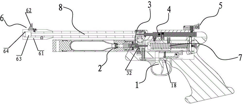 A cylinder-type air pistol