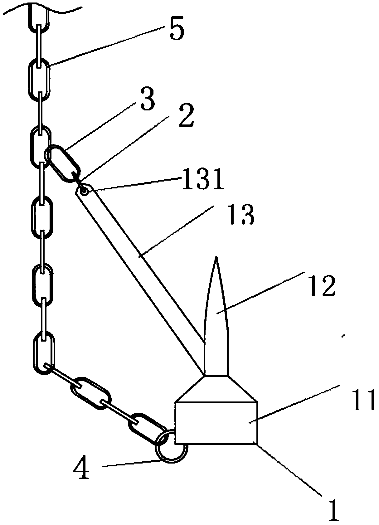 A tail-drop easy-to-pick anchor