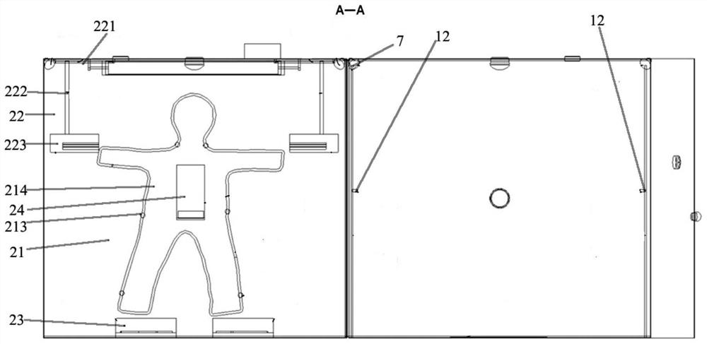 A protective clothing automatic donning device and method thereof