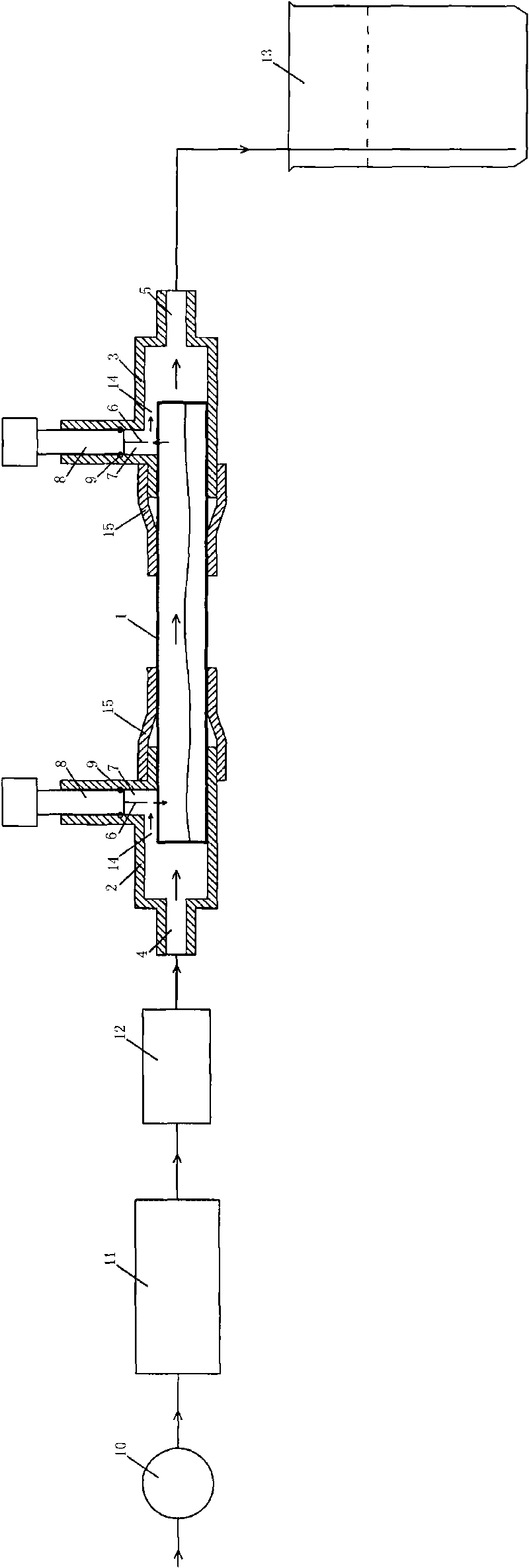 Puncture device of gold pipe and collection device of trace hydrogen sulfide generated by thermal simulation in gold pipe