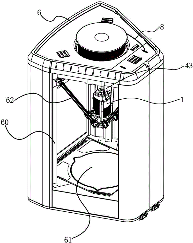 3D printing head with air inlet device and cooling method of printing head