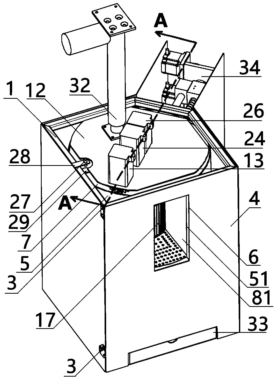 Pushing and pressing vegetable cutting machine