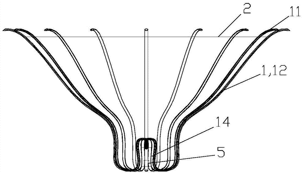 Volume reduction device for left ventricle