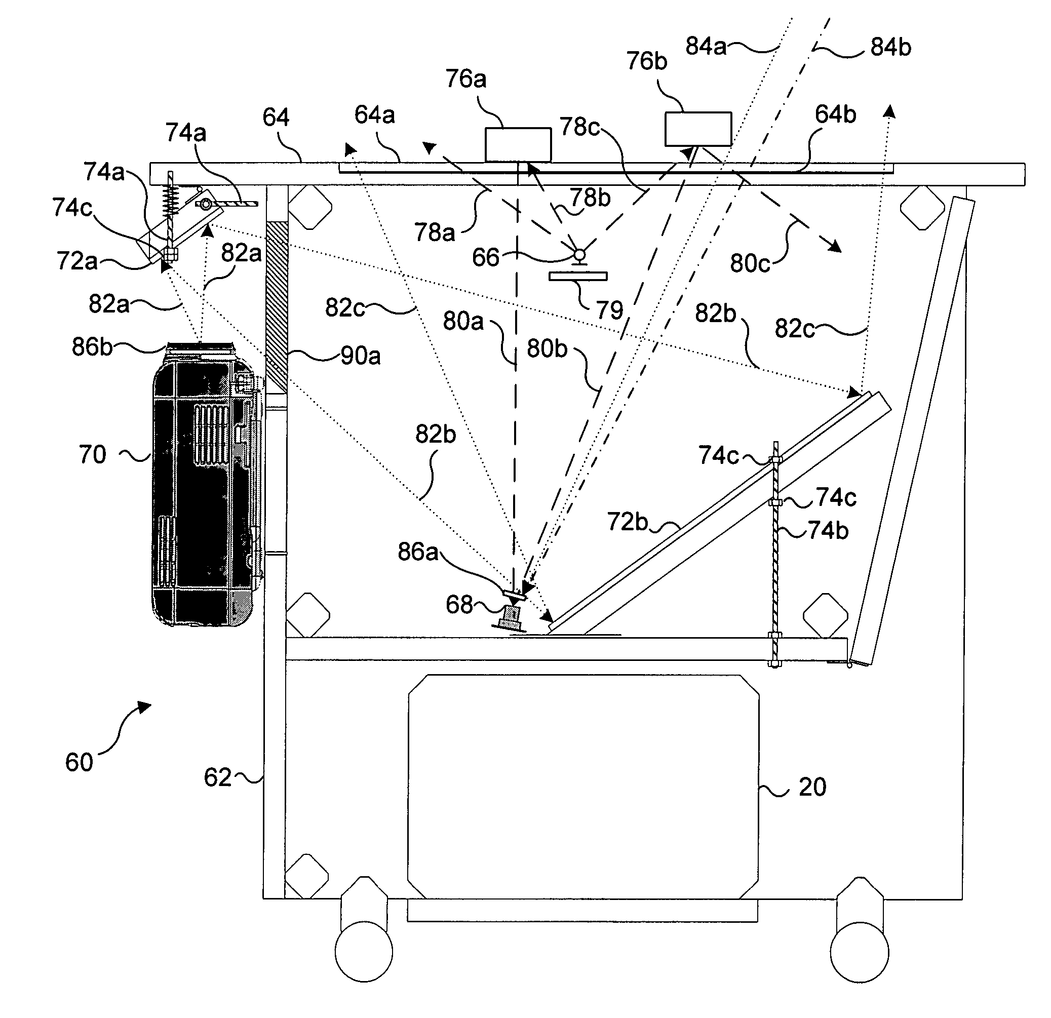 Disposing identifying codes on a user's hand to provide input to an interactive display application