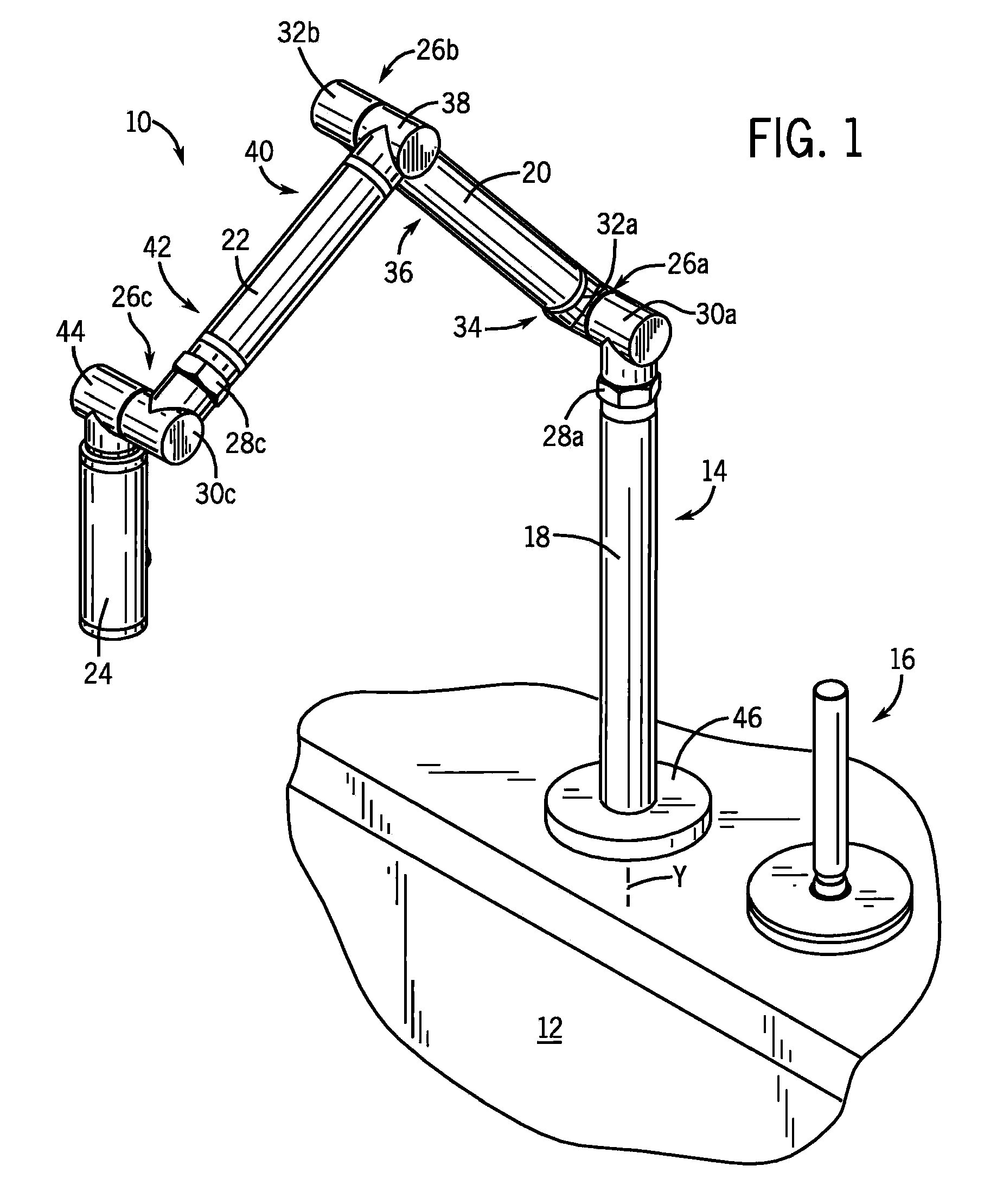 Articulating faucet and joint therefor