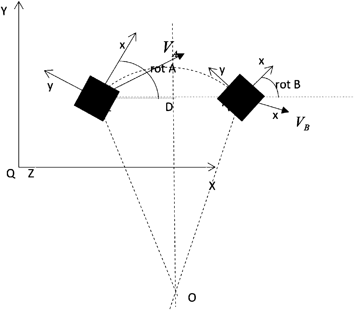Movement control method of 2D (Two-Dimensional) wheeled robot based on moveable foot wheel
