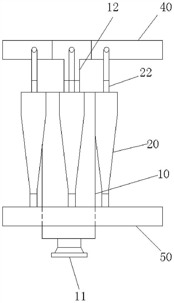 A primary and secondary cavity coupled adaptive cyclone centrifugal degassing method and device