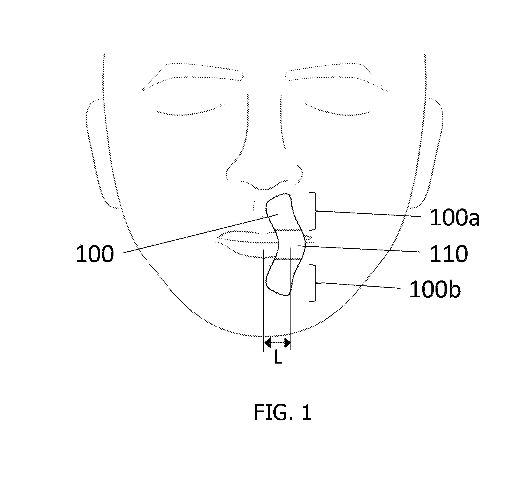 Adhesive Strip with Non-Adhesive Band and Method to Reduce Mouth-Breathing Using the Same