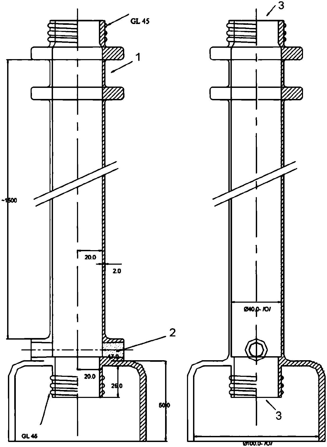 Gas combustion rate testing device