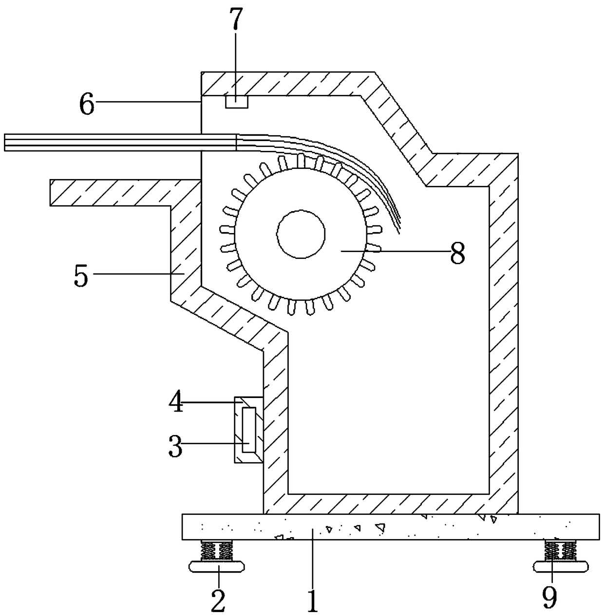 Agricultural rice post-harvest threshing device