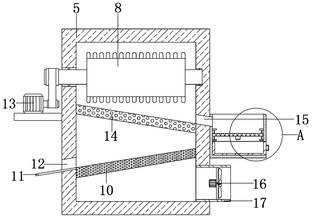 Agricultural rice post-harvest threshing device