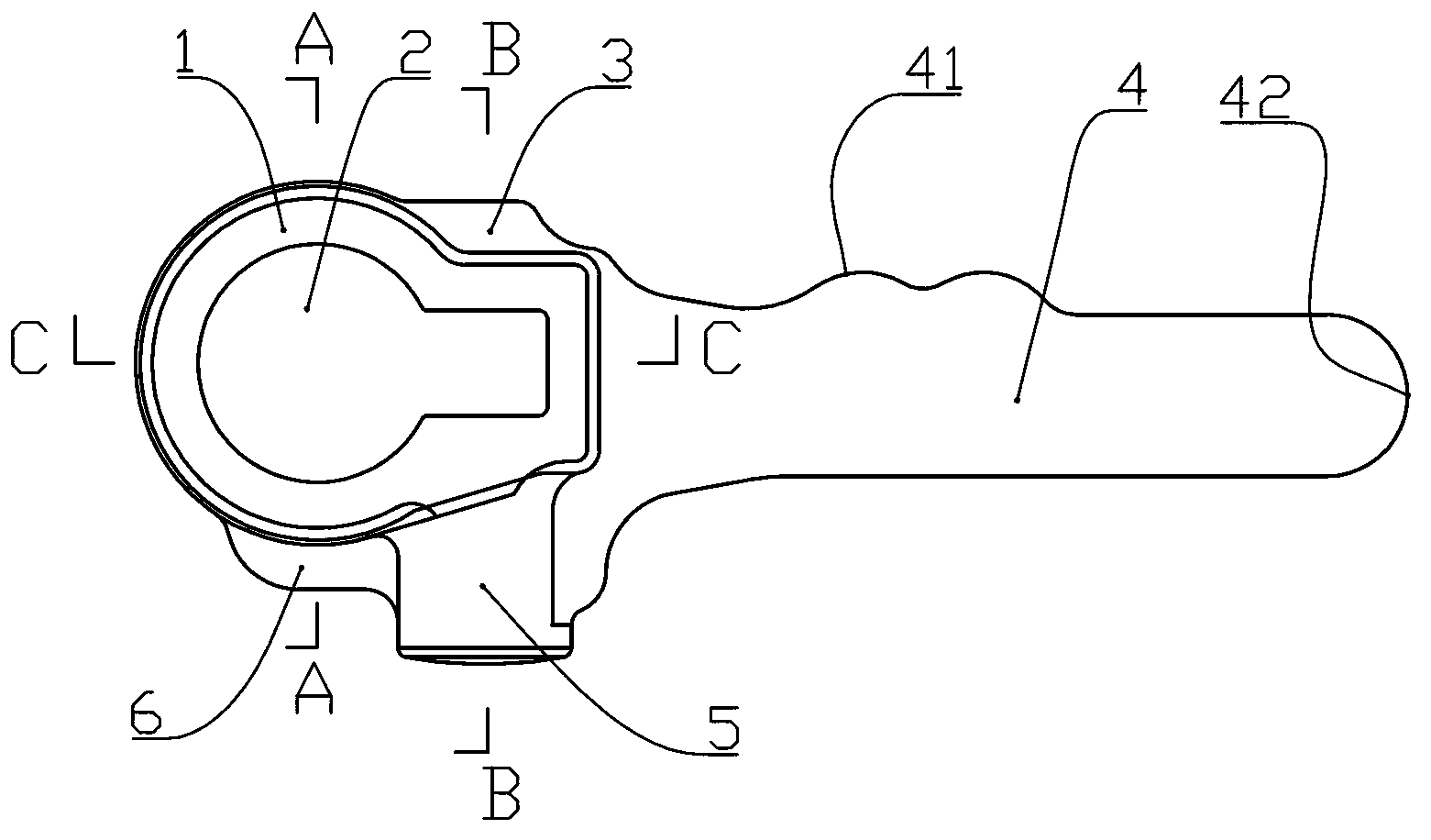 Automatic adjusting arm of automobile braking system