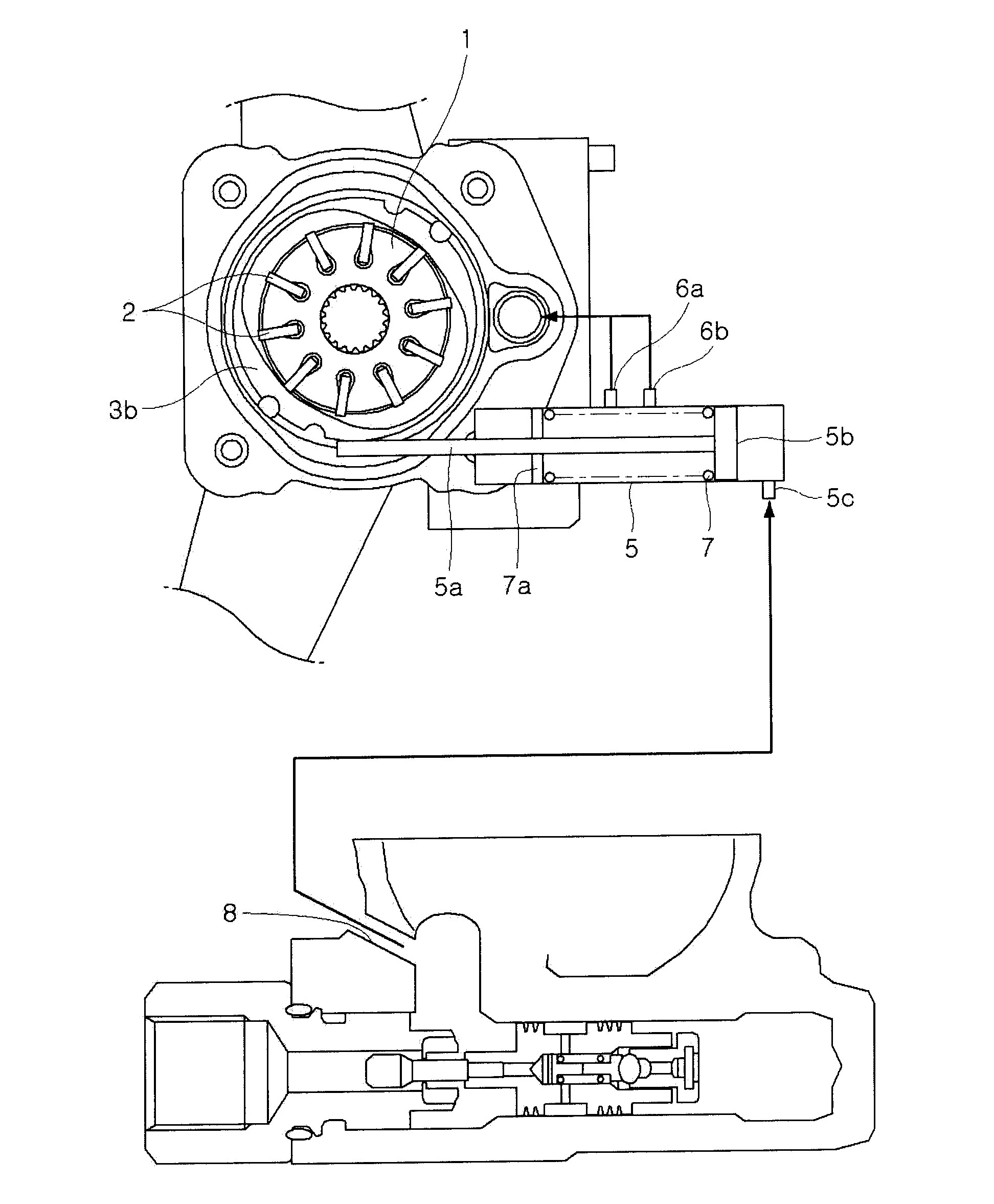 Flow Rate Control Device of Hydraulic Pump in Power Steering System