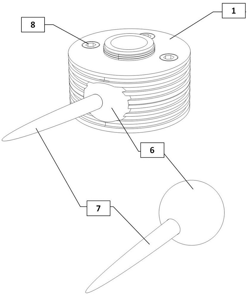 Combined 3D spiral perforation simulation injection device and simulation method