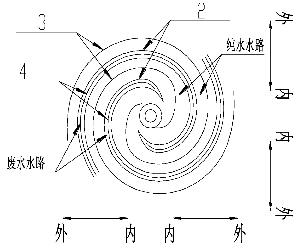 Spiral-wound membrane assembly, composite filter element assembly and water purification system