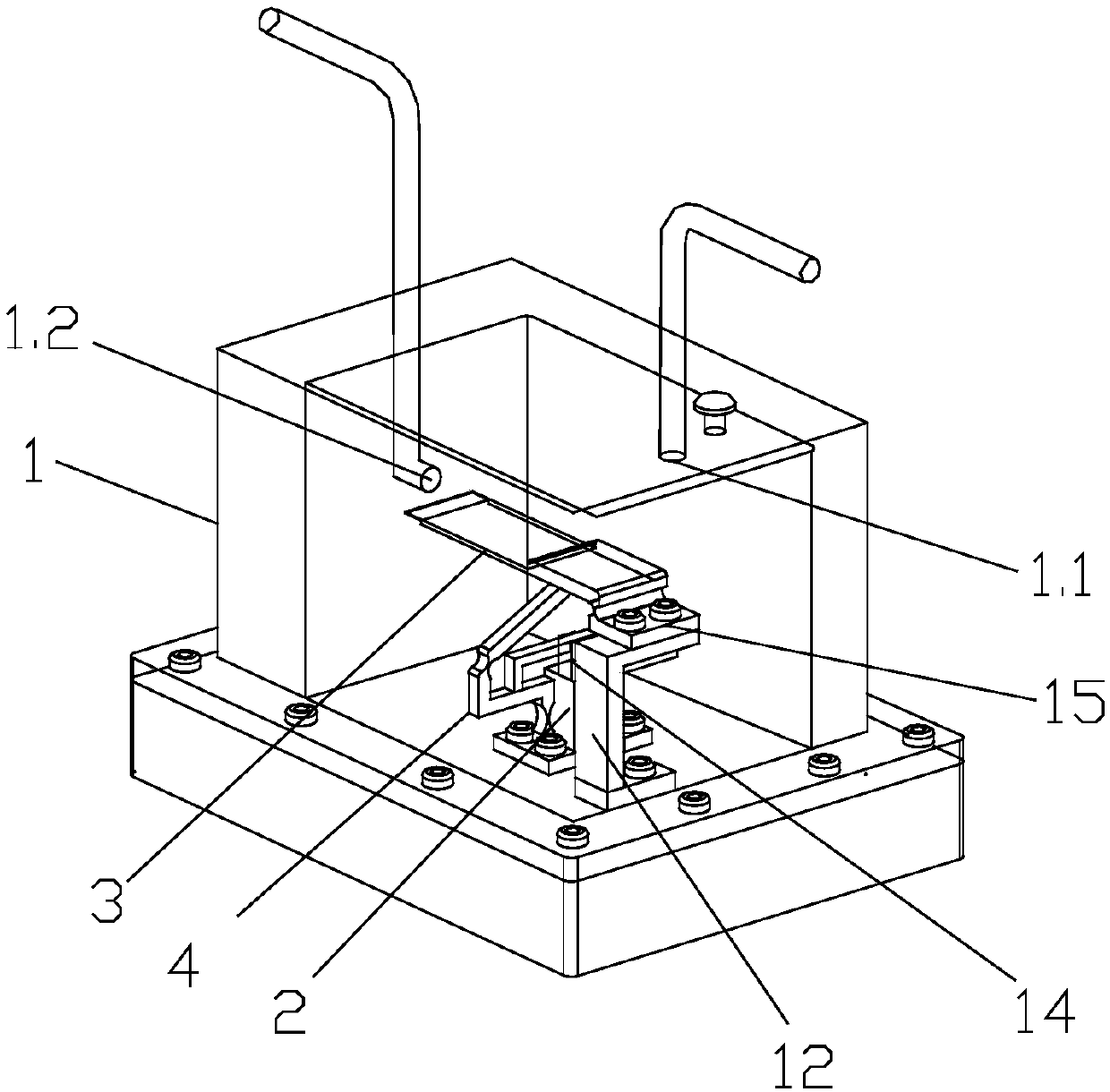 Lever delta amplified piezoelectric stack pump