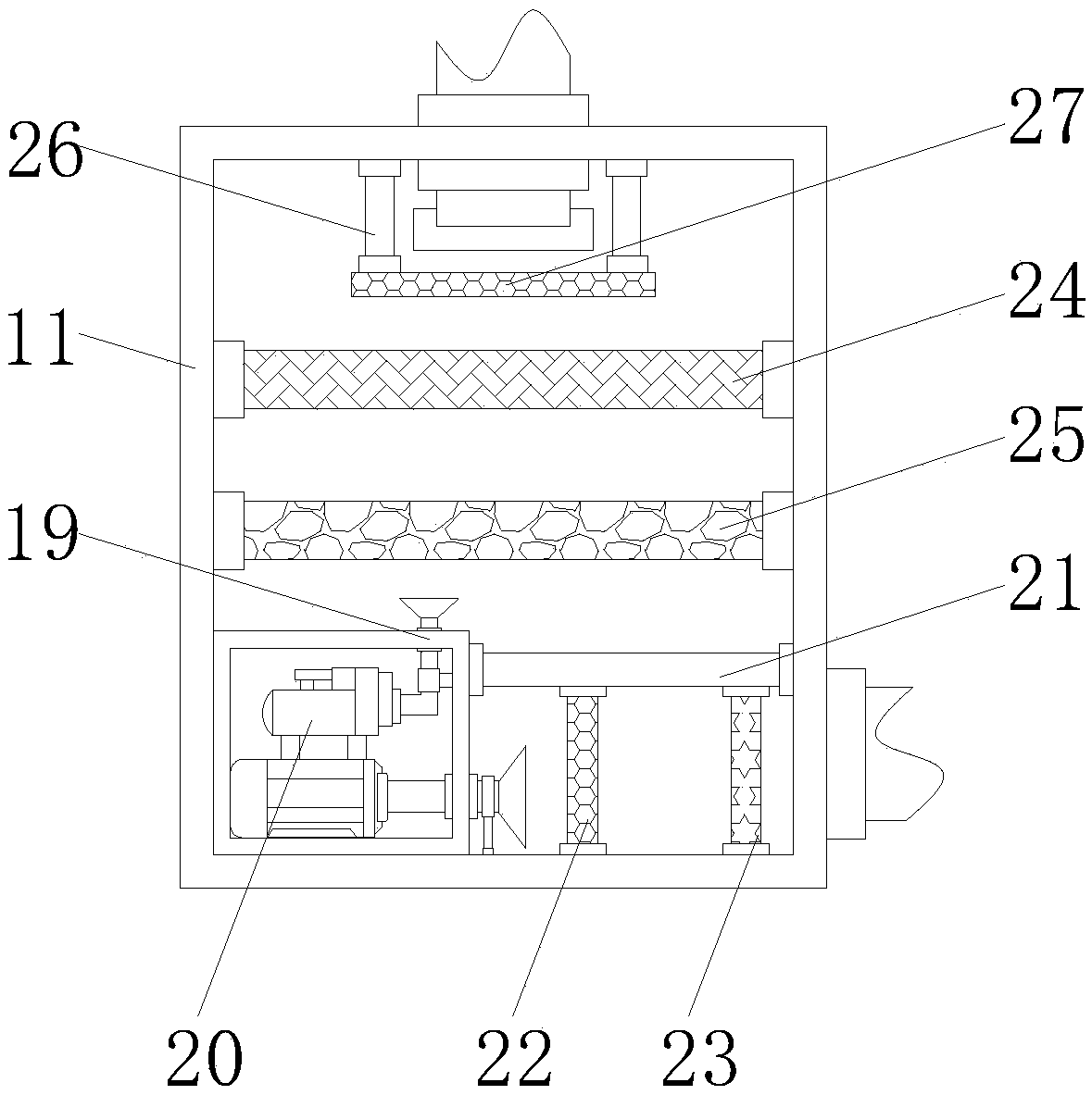 Uniform drying device for electronic products