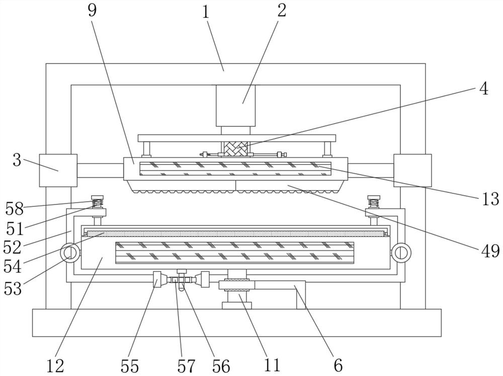 Fastening device for production of assembled waterproof material and production process thereof