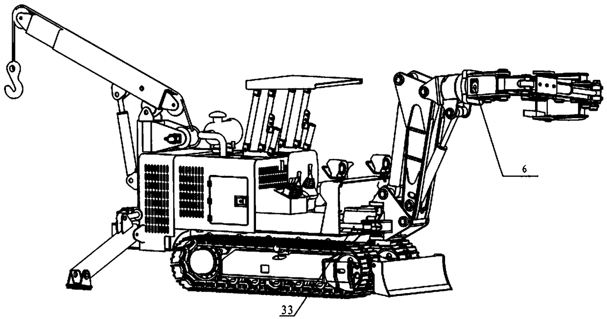 Mining multi-purpose crawler type traction excavator truck-mounted crane