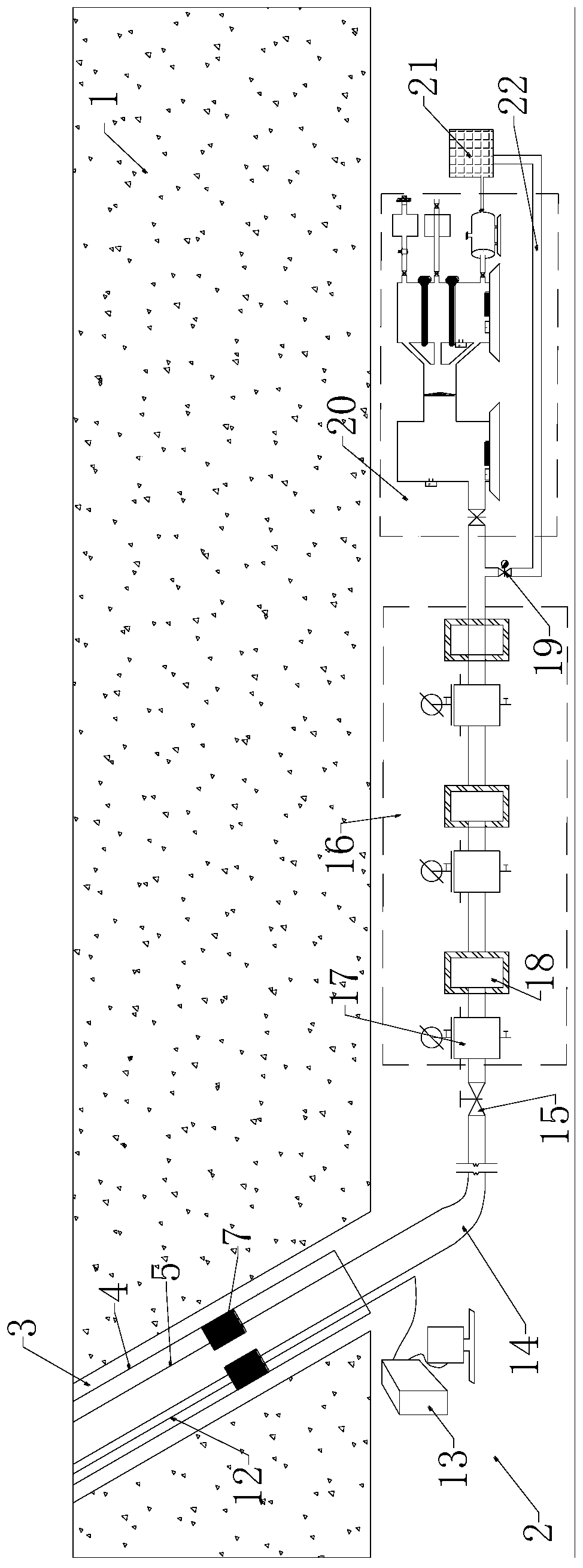 A high-temperature and high-pressure steam secondary fracturing device and method for coal seam drilling
