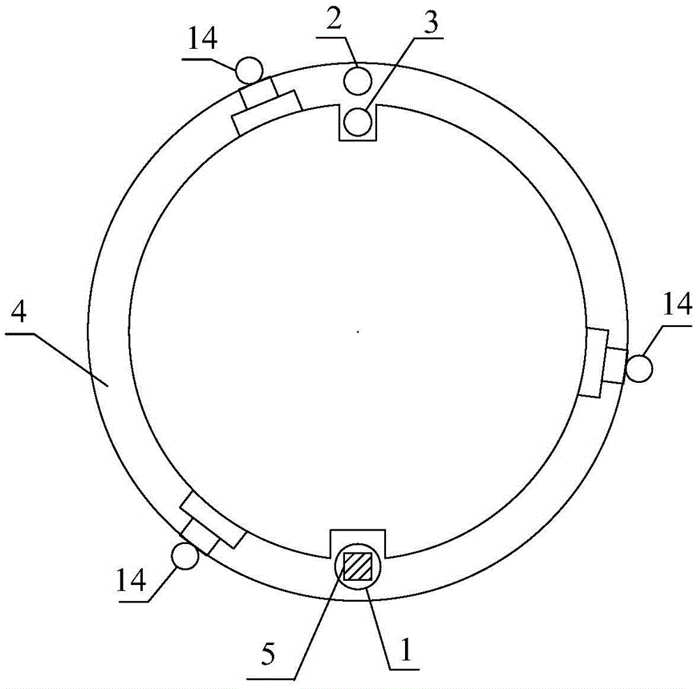 Device and method for automatically testing loose circle of surrounding rock in dry hole