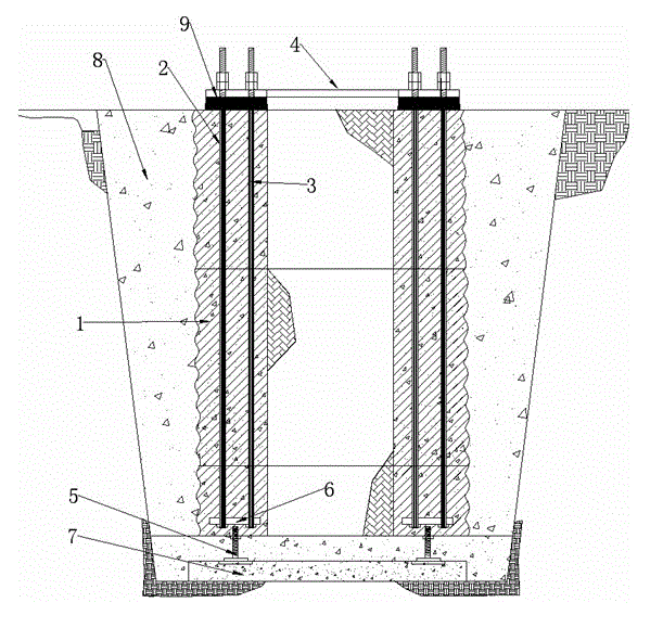 Design method of assembled-type prestressed concrete cylindrical column base