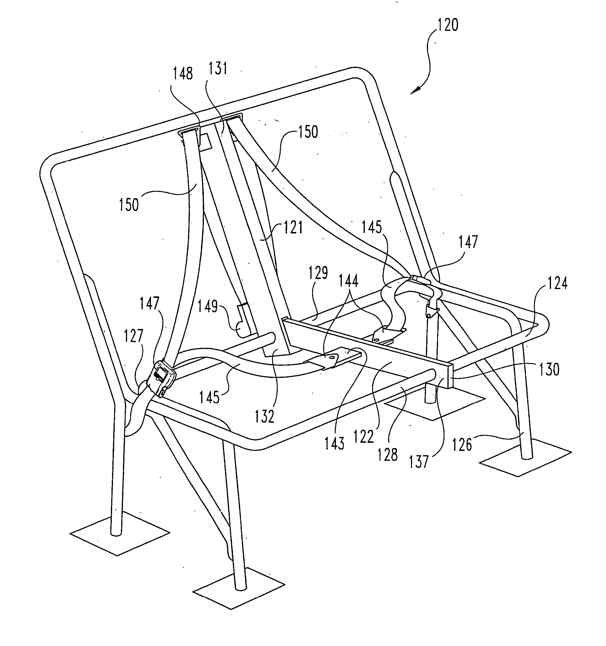 System of seats for a vehicle