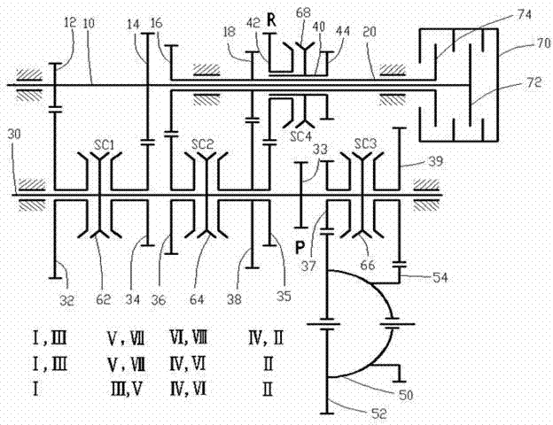 Double-clutch automatic transmission device